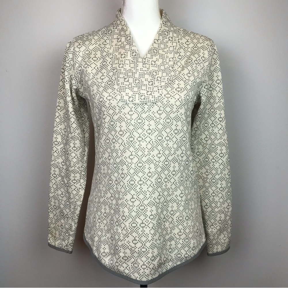 Eddie Bauer Pullover Sweater White Gray